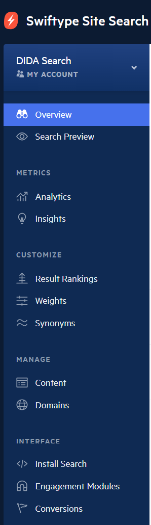 搜索引擎界面左边